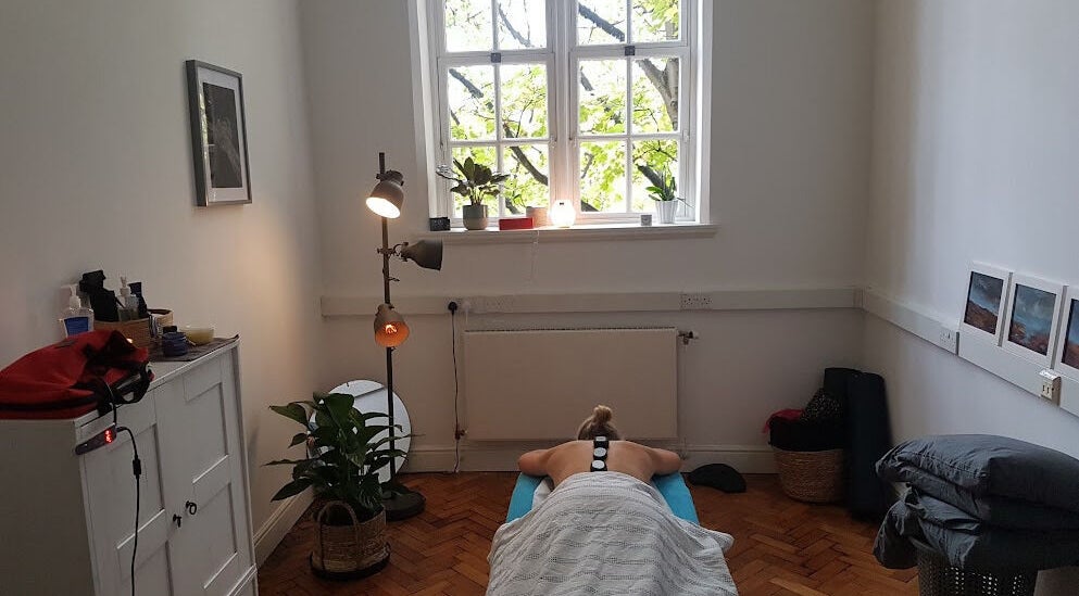 Peaceful massage room at Ouseburn Massage Therapy in Newcastle upon Tyne, England, GB, with a relaxing ambiance.