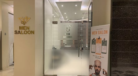 Entrance of Men Salon In Rozana Hotel, Muscat, Muscat Governorate, OM, showcasing modern design.
