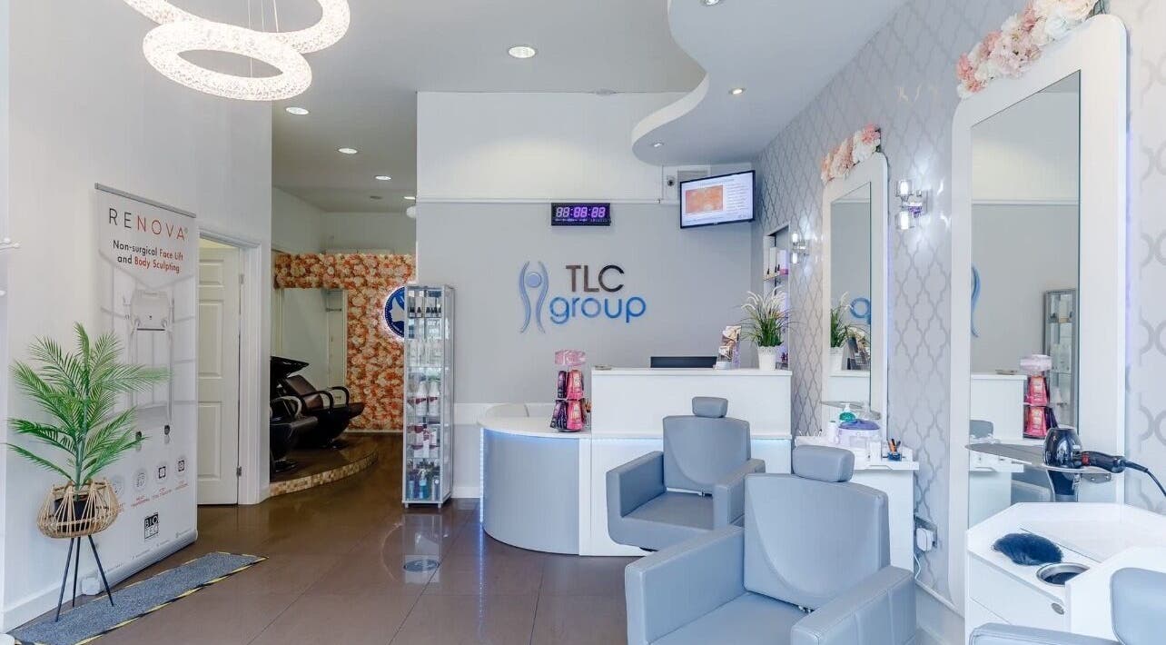 Contemporary salon interior at D_A Hair Design, London, England, GB with sleek chairs and stylish decor.