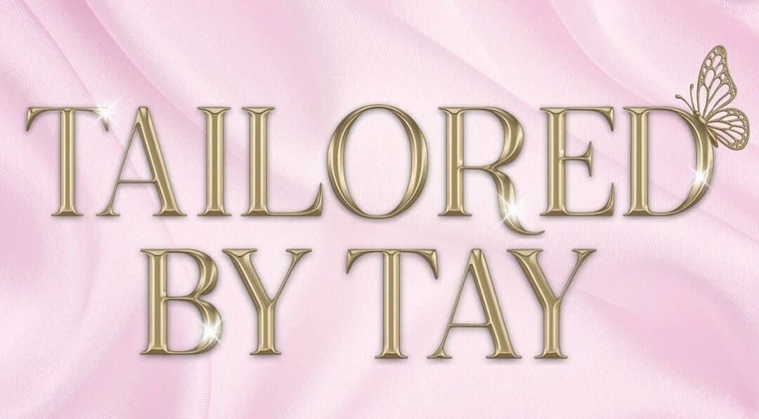 Tailored By Tay - You’re Lit Clinic logo on soft pink background in Snodland, England, GB.