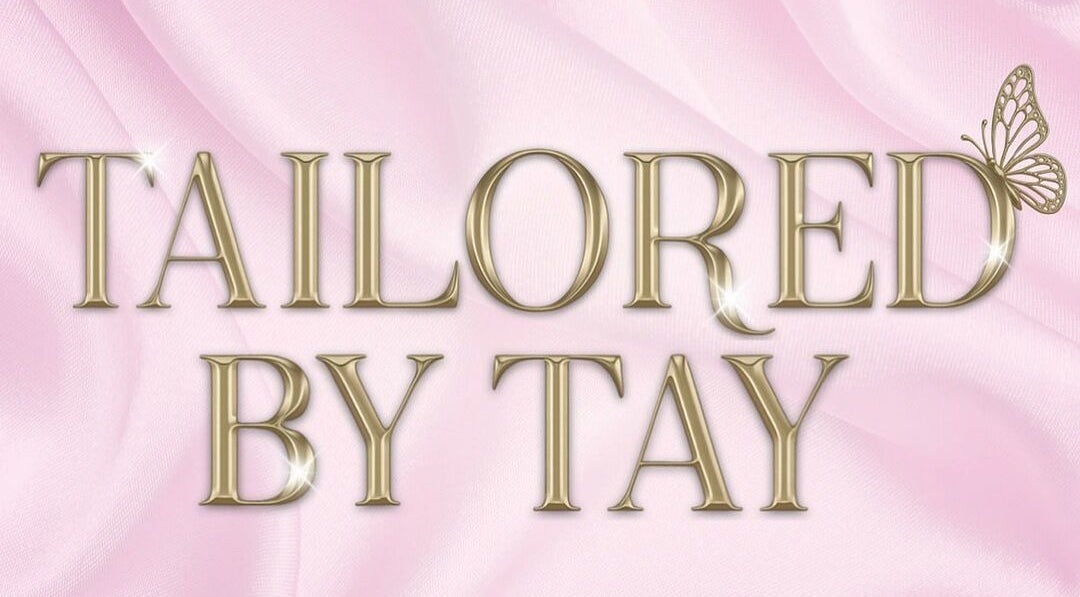 Tailored By Tay - You’re Lit Clinic logo on soft pink background in Snodland, England, GB.