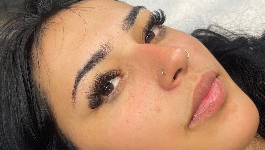 Close-up of eyelash extensions at Ethereal Beauty Bar, Eglinton, Western Australia, AU.