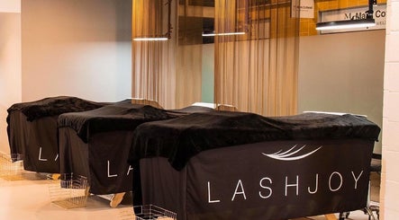 LashJoy's serene treatment area with stylish decor at Fortitude Valley, Queensland, AU.