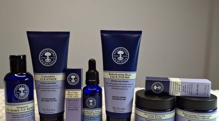 Neal's Yard Remedies at Kelly's Beauty & Holistic Therapies in Eastbourne, England, GB. Luxurious skincare products.