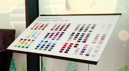 Nail polish color chart at Youcheer Ladies Salon, Dubai, Dubai, AE displaying diverse vibrant shades.