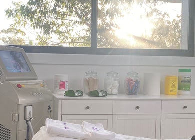 Modern laser equipment at Palm Laser in Holsworthy, New South Wales, AU, ready for beauty treatments.