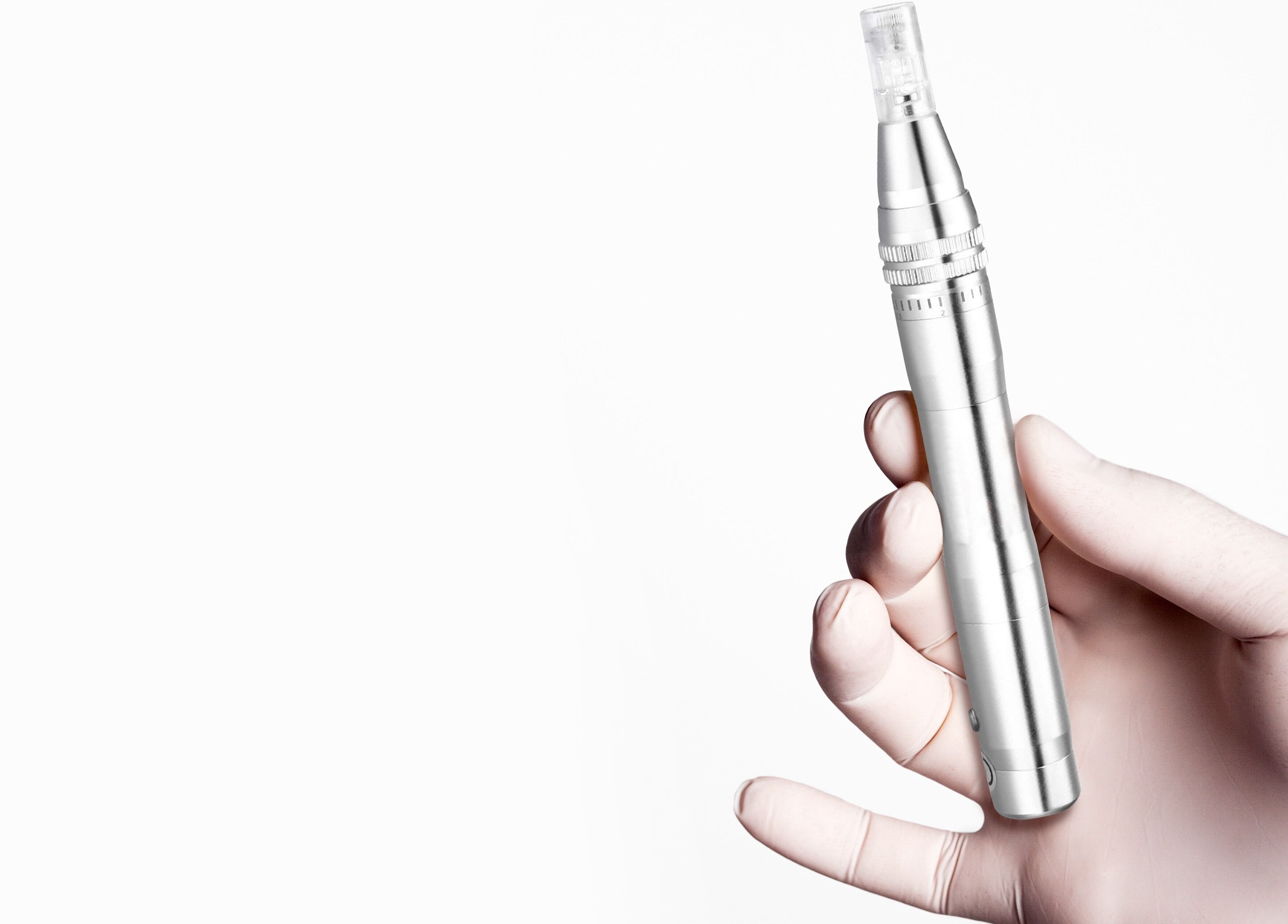 Close-up of an aesthetic tool held at Glow Connect Aesthetics, Cape Town, Western Cape, ZA.