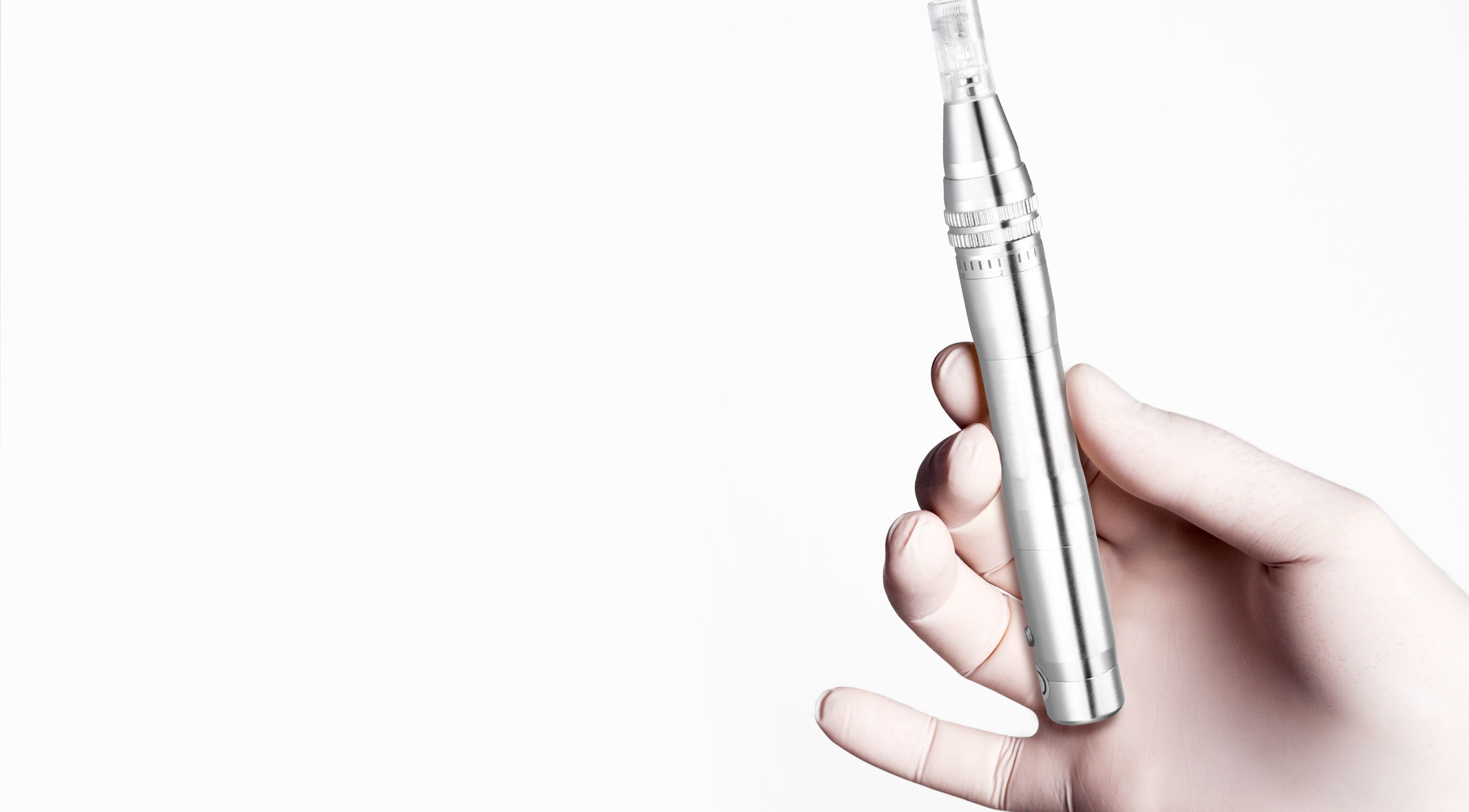 Close-up of an aesthetic tool held at Glow Connect Aesthetics, Cape Town, Western Cape, ZA.