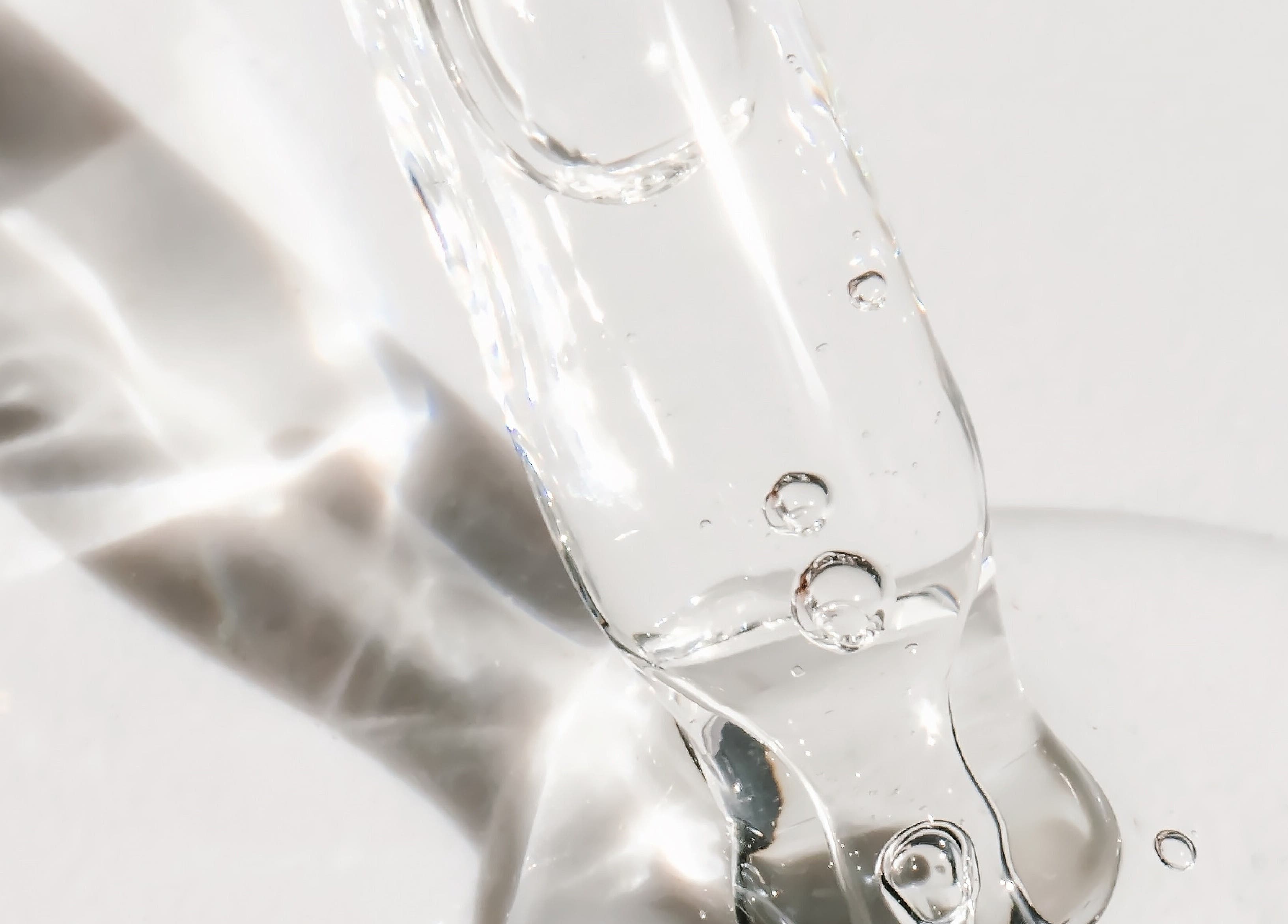 Glowing transparent gel at Glow Connect Aesthetics, Cape Town, Western Cape, ZA.