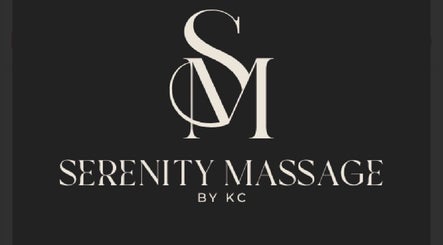 Serenity Massage by KC logo in elegant font, located in Cuffley, England, GB.