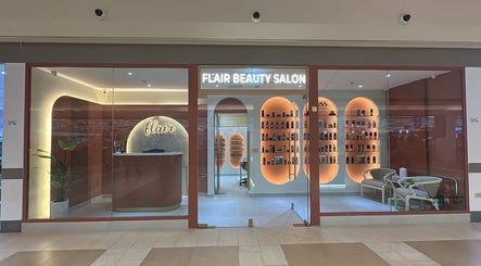 Front view of Flair Beauty Salon in Dubai, AE with modern design and welcoming ambiance.
