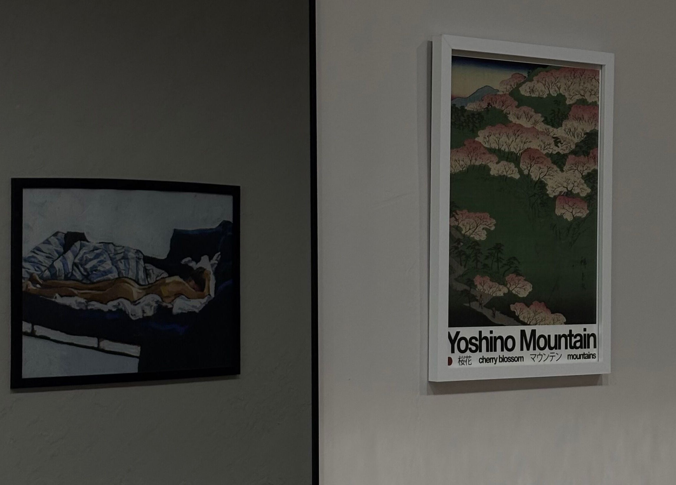 Frames showcasing art at H E I G H T S, Dundee, Scotland, GB. Perfect ambiance for beauty and wellness.