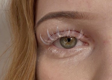 Close-up of eyelash extensions at Lolo Beauty | Beauty & Lash Salon London. Located in London, England, GB.