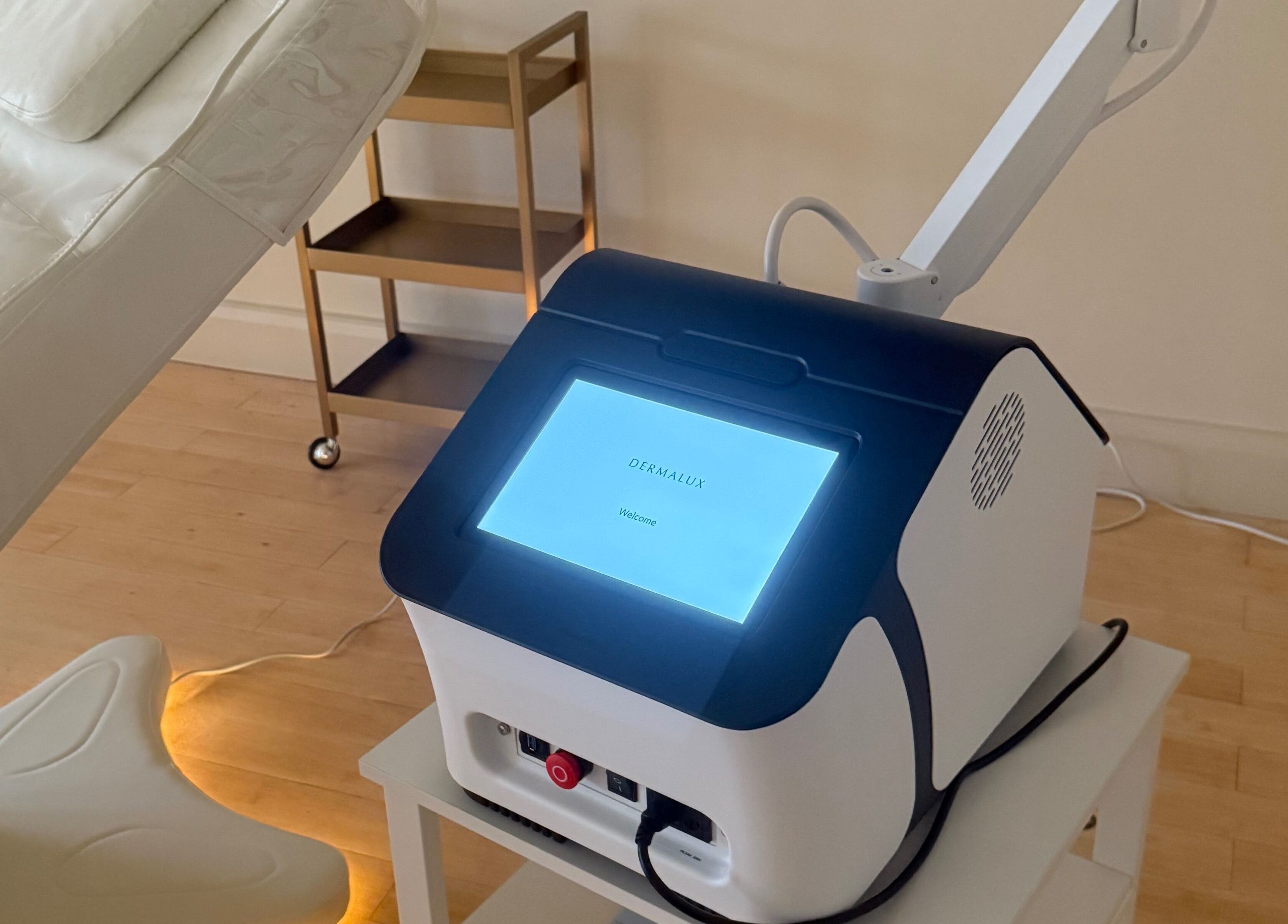 Dermalux LED machine at Brock Aesthetics, Bath, England, GB, offering advanced skincare solutions.