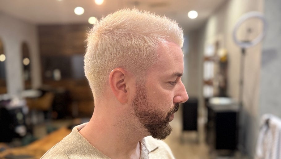 Stylish blonde haircut and beard trim at Mary Hair, Sydney, New South Wales, AU