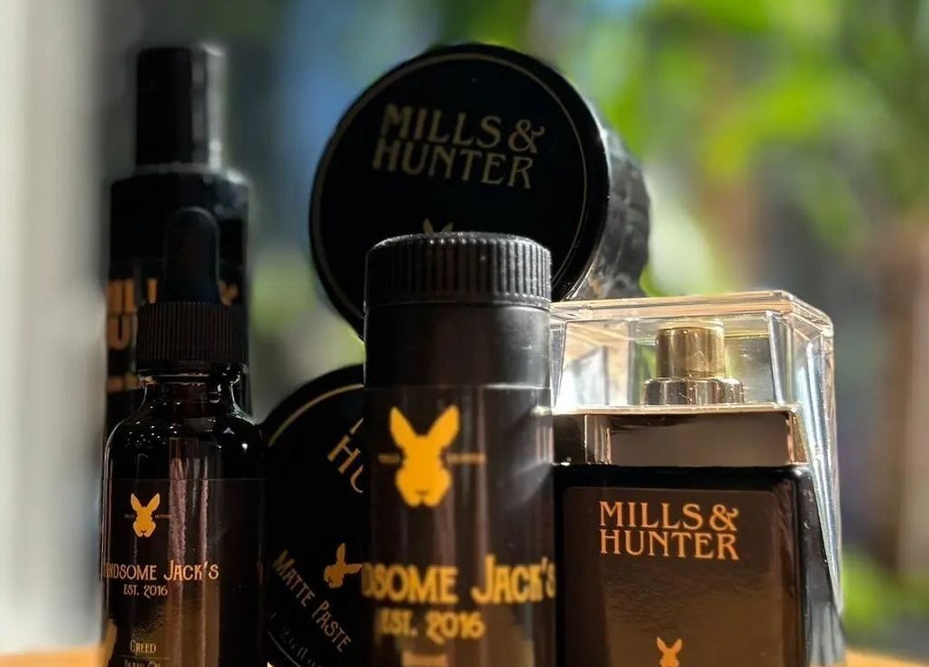 Handsome Jacks Whitley Bay grooming products on display in Whitley Bay, England, GB.