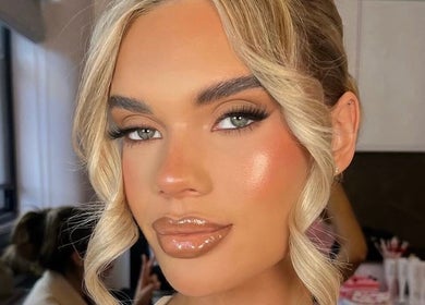 Elegant makeup look featuring glossy lips at Makeup by Ella, Liverpool, England, GB.