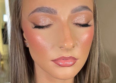 Elegant soft glam makeup at Makeup by Ella in Liverpool, England, GB featuring shimmering eyeshadow and polished look.