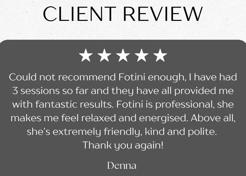 Client review for Bod by Fod Cyprus, Episkopi Lemesou, Limassol, CY with five-star rating.