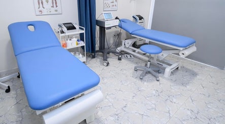 Modern physiotherapy treatment area at Elinos Petrou Physiotherapy Center in Strovolos, Lefkosia, CY.