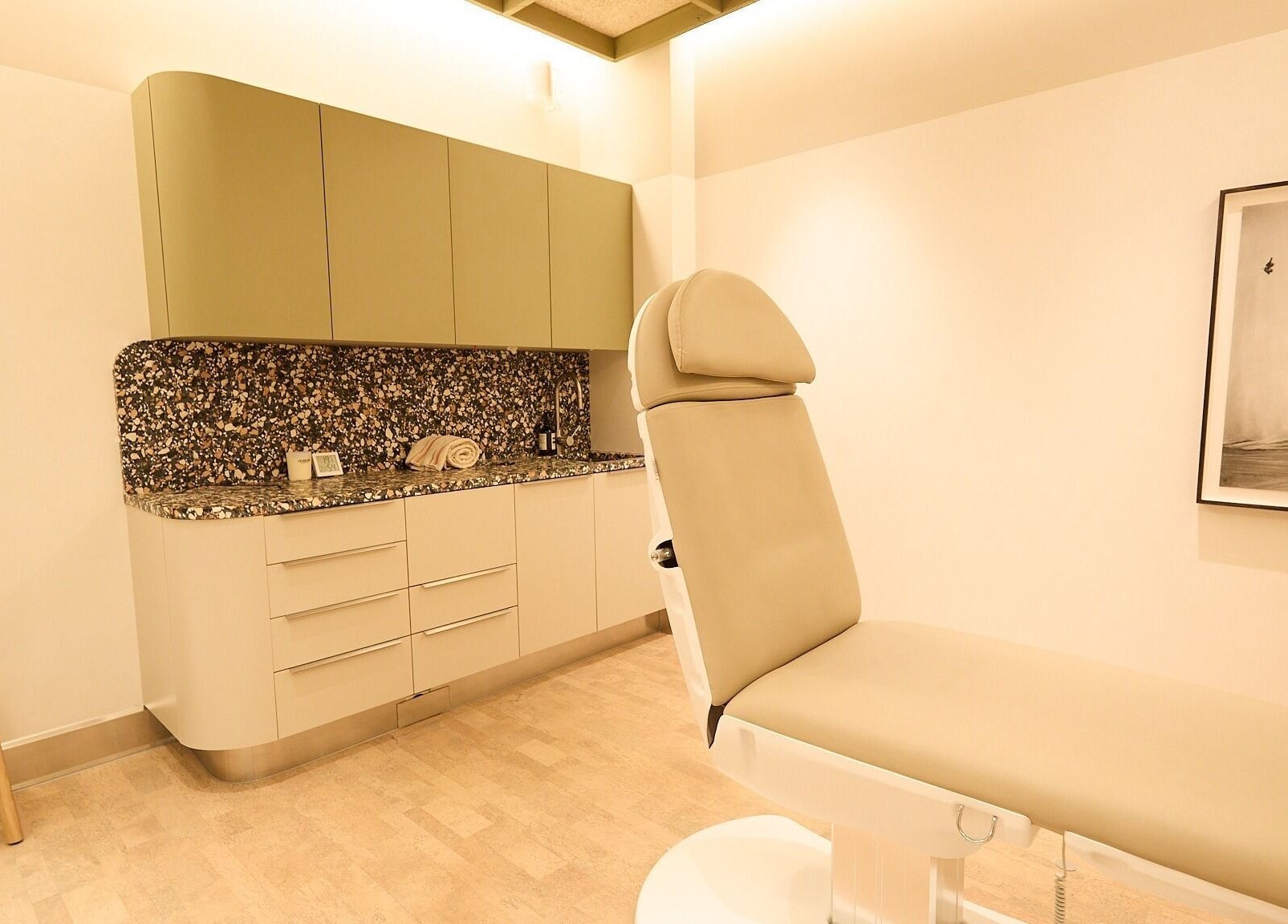 Treatment room at Sage Space, Darlinghurst, New South Wales, AU, featuring a comfortable chair and elegant design.