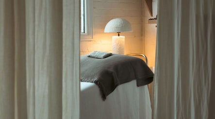 Tranquil massage room at In Our Neighbourhood Apothecary, London, England, GB.