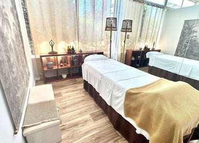 Serene massage room at Earth&Sky, Sant Antoni De Portmany, Illes Balears, ES, ideal for relaxation and wellness.
