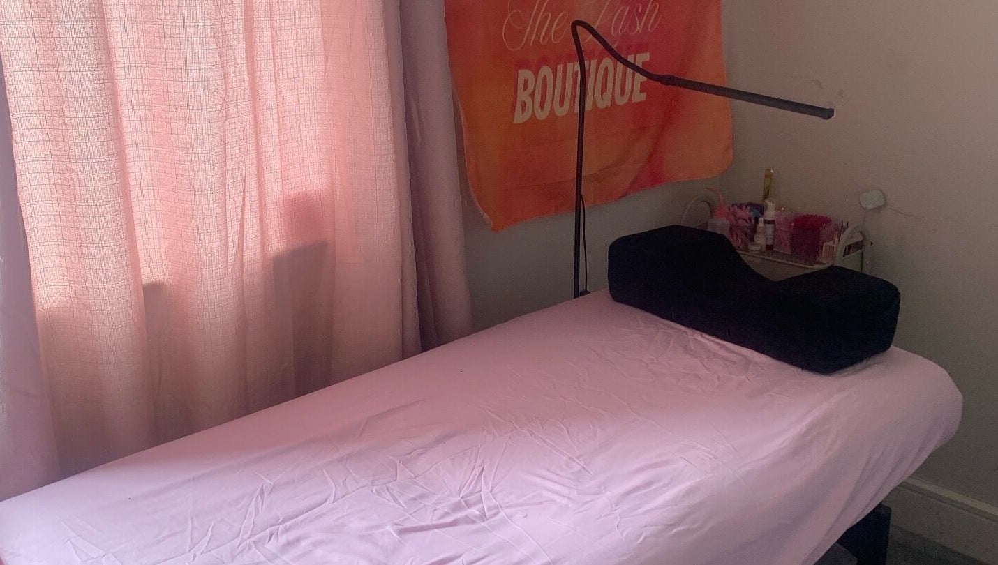 Cozy lash room at The Lash Boutique, Cork, County Cork, IE, featuring a comfortable treatment bed.