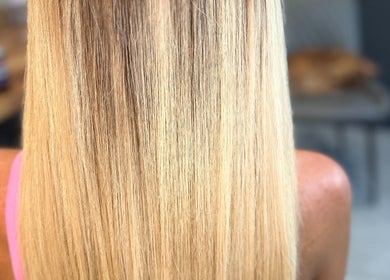 Luxe blonde hair at Hair By Terese in Hockley, England, GB showcasing smooth, sleek finish.