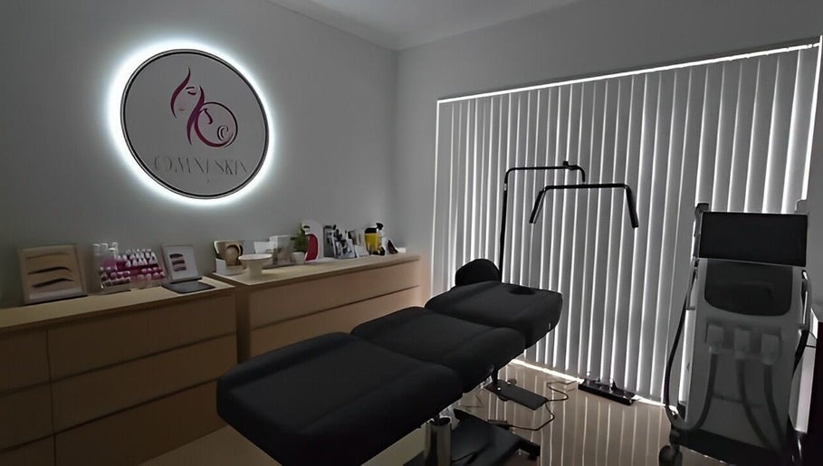 Modern treatment room at Omni Skin Clinic in Brabham, Western Australia, AU with sleek design and advanced equipment.