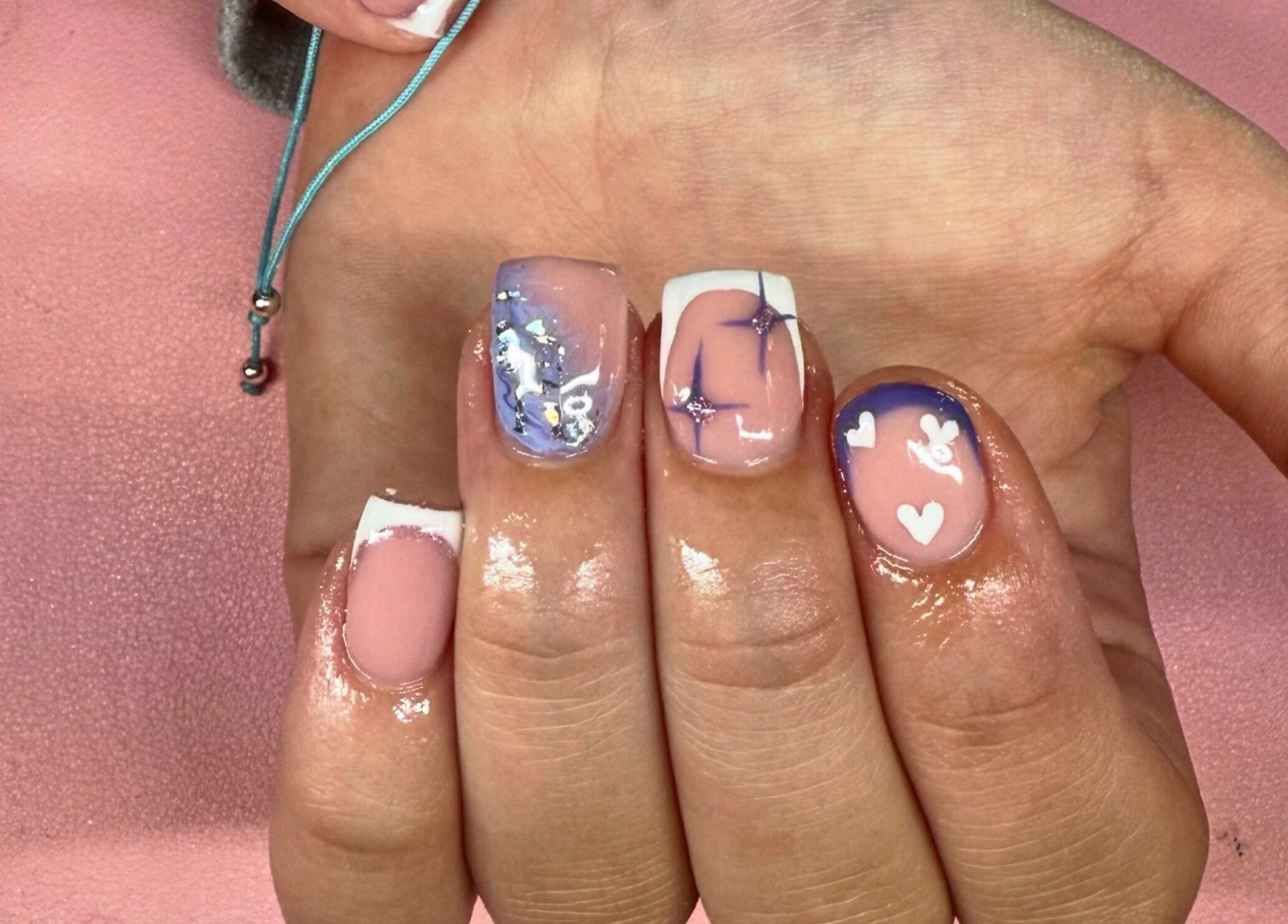 Unique nail art at Shannon lea Beauty and Nails, Ashton-in-Makerfield, England, featuring creative designs.