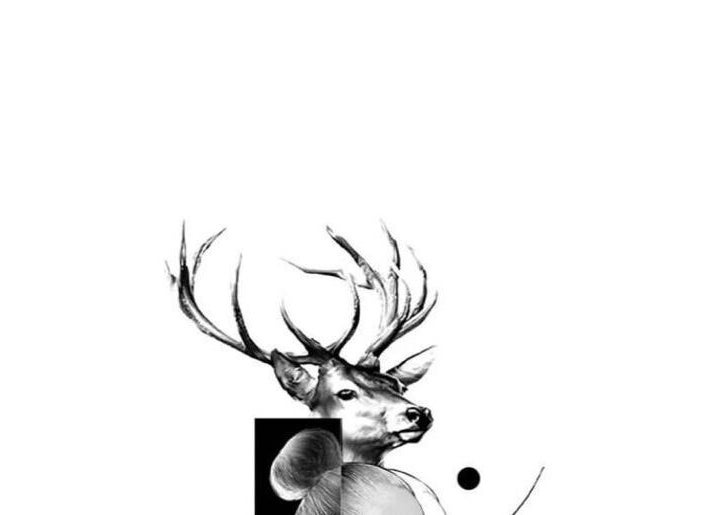 Geweih-Kunstwerk im Beauty Ink. in Rodalben, Rheinland-Pfalz, DE, das Eleganz und Natur vereint.