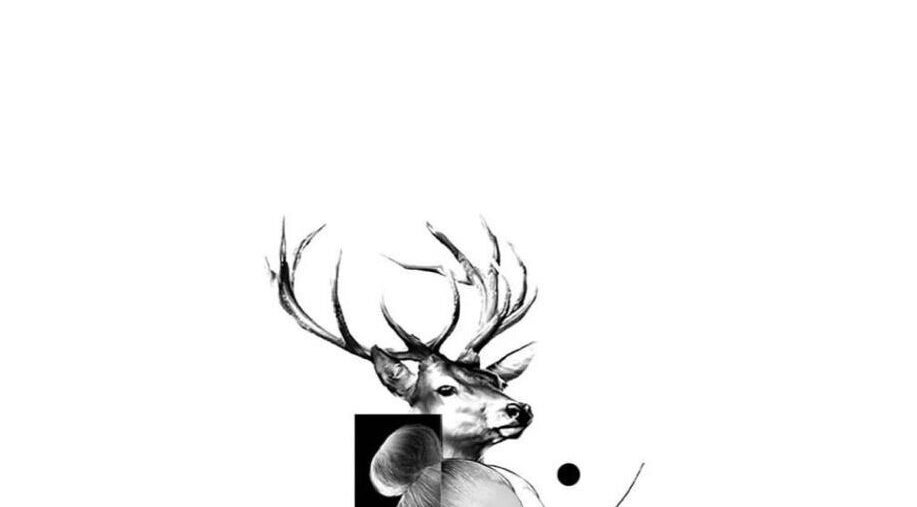 Geweih-Kunstwerk im Beauty Ink. in Rodalben, Rheinland-Pfalz, DE, das Eleganz und Natur vereint.