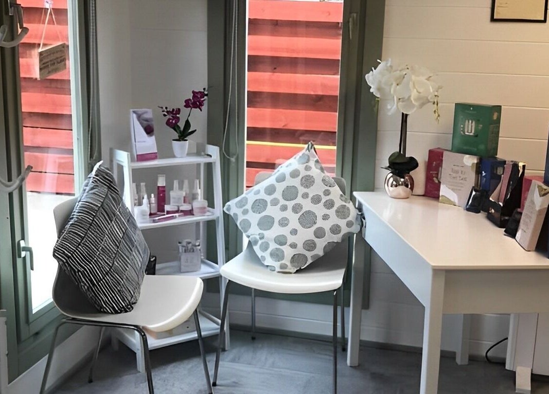 Relaxing interior of Beauty by Amy Bennett, featuring products and decor in Blackburn, Scotland, GB.