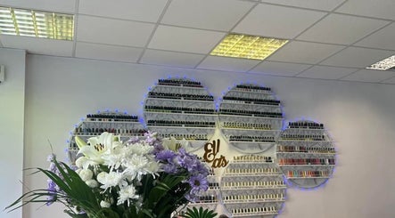 Elegant flower arrangement at Ellas Beauty in Grimsby, England, GB, enhancing the serene ambiance.