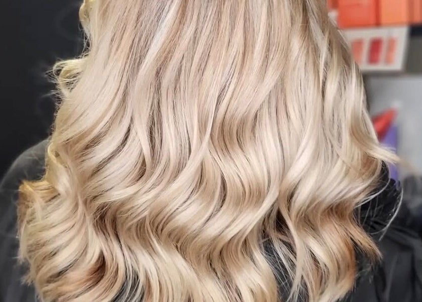 Elegant blonde waves styled at The Blonde Theory, Penrith, England, GB, showcasing expertise in hair design.