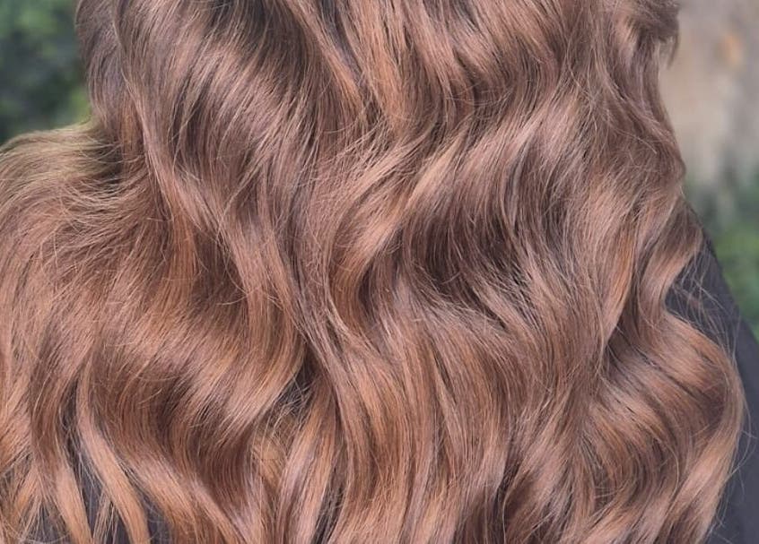 Beautiful wavy brunette hair styled at The Blonde Theory, Penrith, England, GB salon.