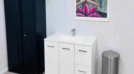 Modern sink area at Smooth Skin Clinic, Esperance, Western Australia, AU with stylish decor.