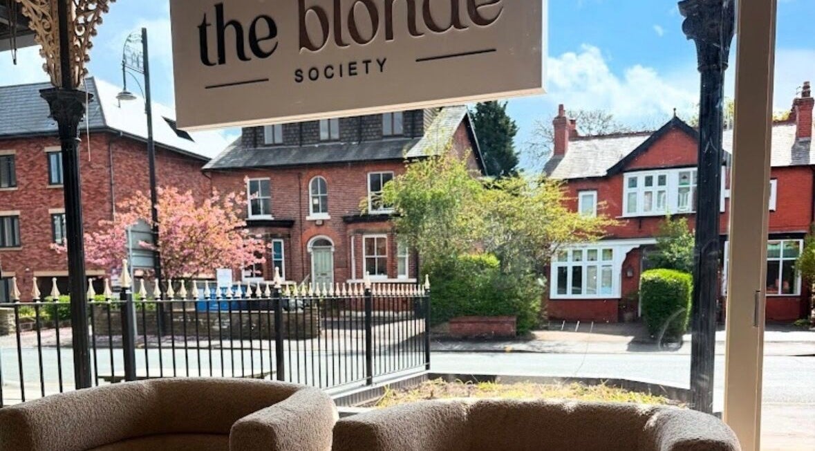 View from Paul at The Blonde Society in Bramhall, England, GB. Inviting interior with charming street view.