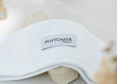 Phytomer headband at Elysium Esthetics, Westport, Ontario, CA offering premium spa treatments.