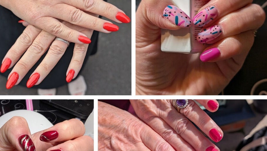 Beautiful nail art designs at Nailed It Yate, showcasing vibrant colors and patterns. Yate, England, GB.