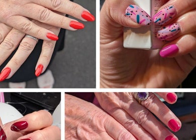 Beautiful nail art designs at Nailed It Yate, showcasing vibrant colors and patterns. Yate, England, GB.