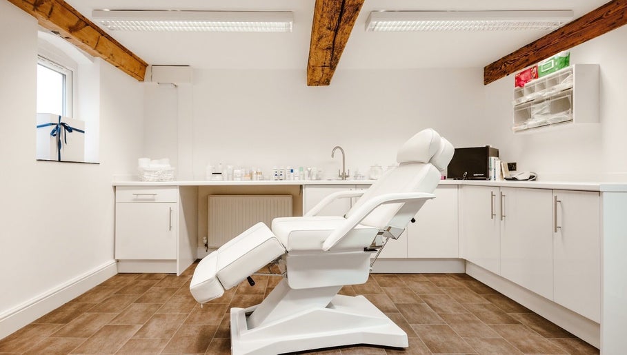 Modern treatment room at Get The Glo Wellness & Beauty, Millhouse Clinics, Alvechurch, England, GB.