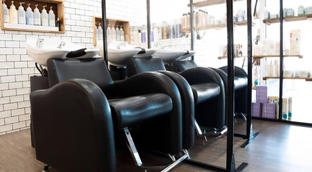 Luxurious salon stations at Linea Of The Yarra Valley, Lilydale, Victoria, AU with modern design and styling products.