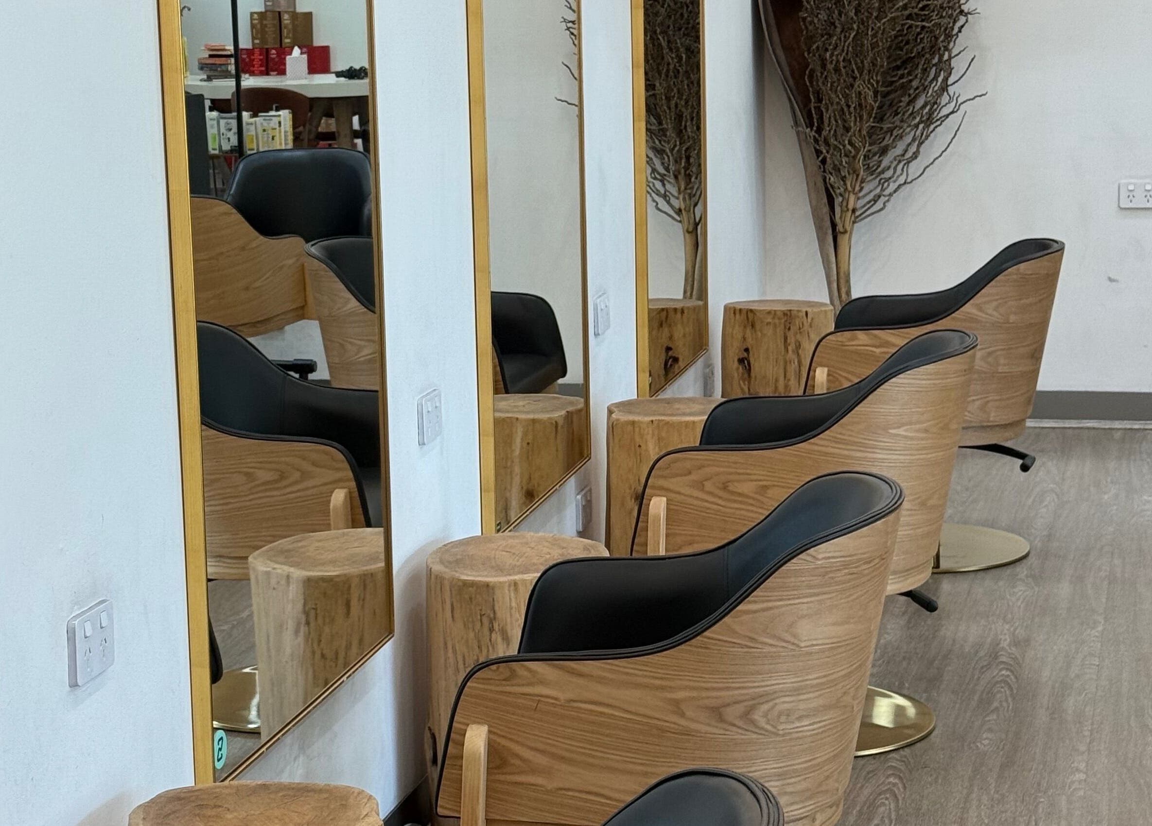 Modern salon chairs at Linea Of The Yarra Valley, Lilydale, Victoria, AU, offering a luxurious beauty experience.