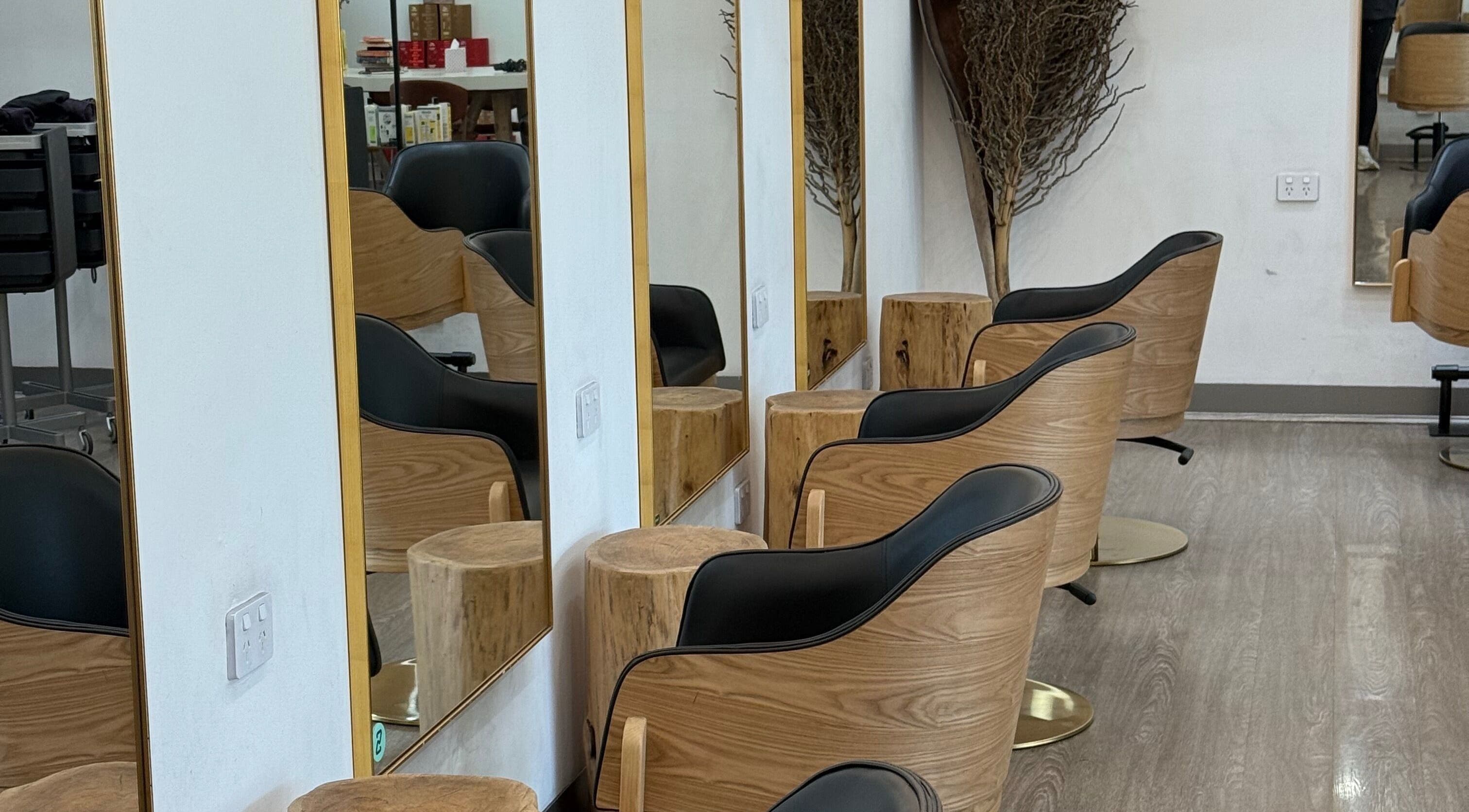 Modern salon chairs at Linea Of The Yarra Valley, Lilydale, Victoria, AU, offering a luxurious beauty experience.