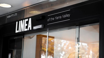The entrance sign of Linea Of The Yarra Valley in Lilydale, Victoria, AU, reflecting modern elegance.