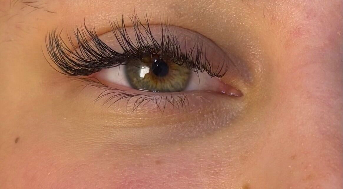 Close-up of styled lashes at Fatima Beauty House in Aqaba, Aqaba Governorate, JO.