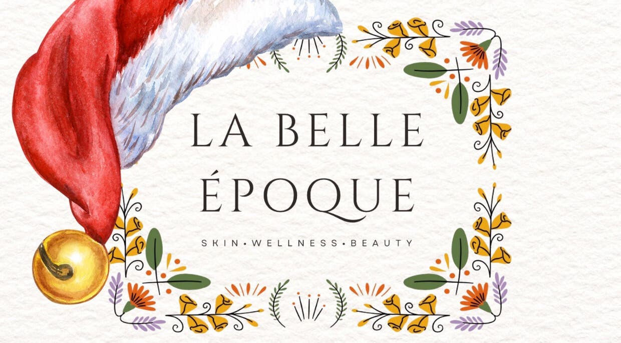 La Belle Époque festive logo with Santa hat in Howick, Kwazulu-natal, ZA.