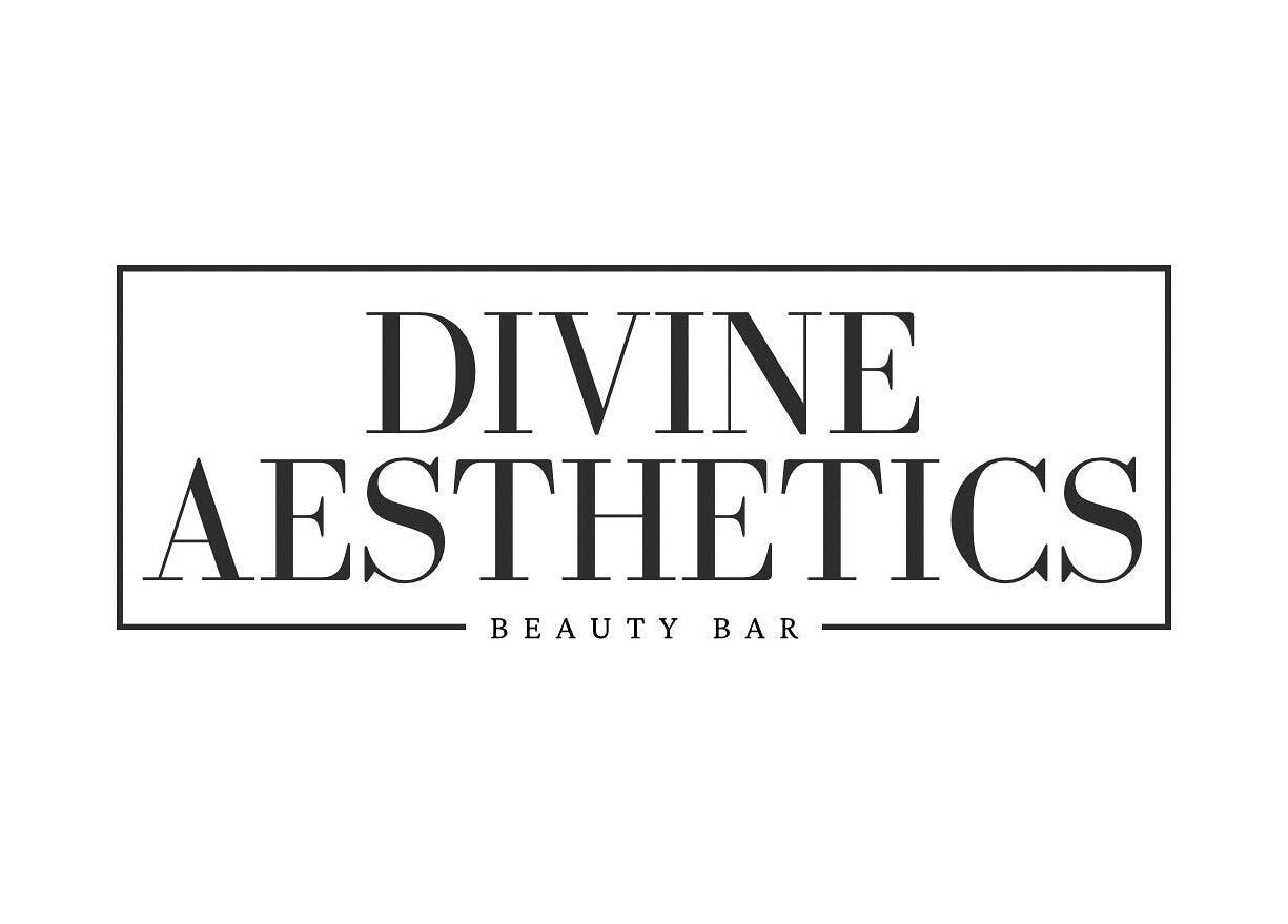 Divine Aesthetics logo at Levin, Manawatū-Whanganui Region, NZ. Elegant beauty and wellness branding.